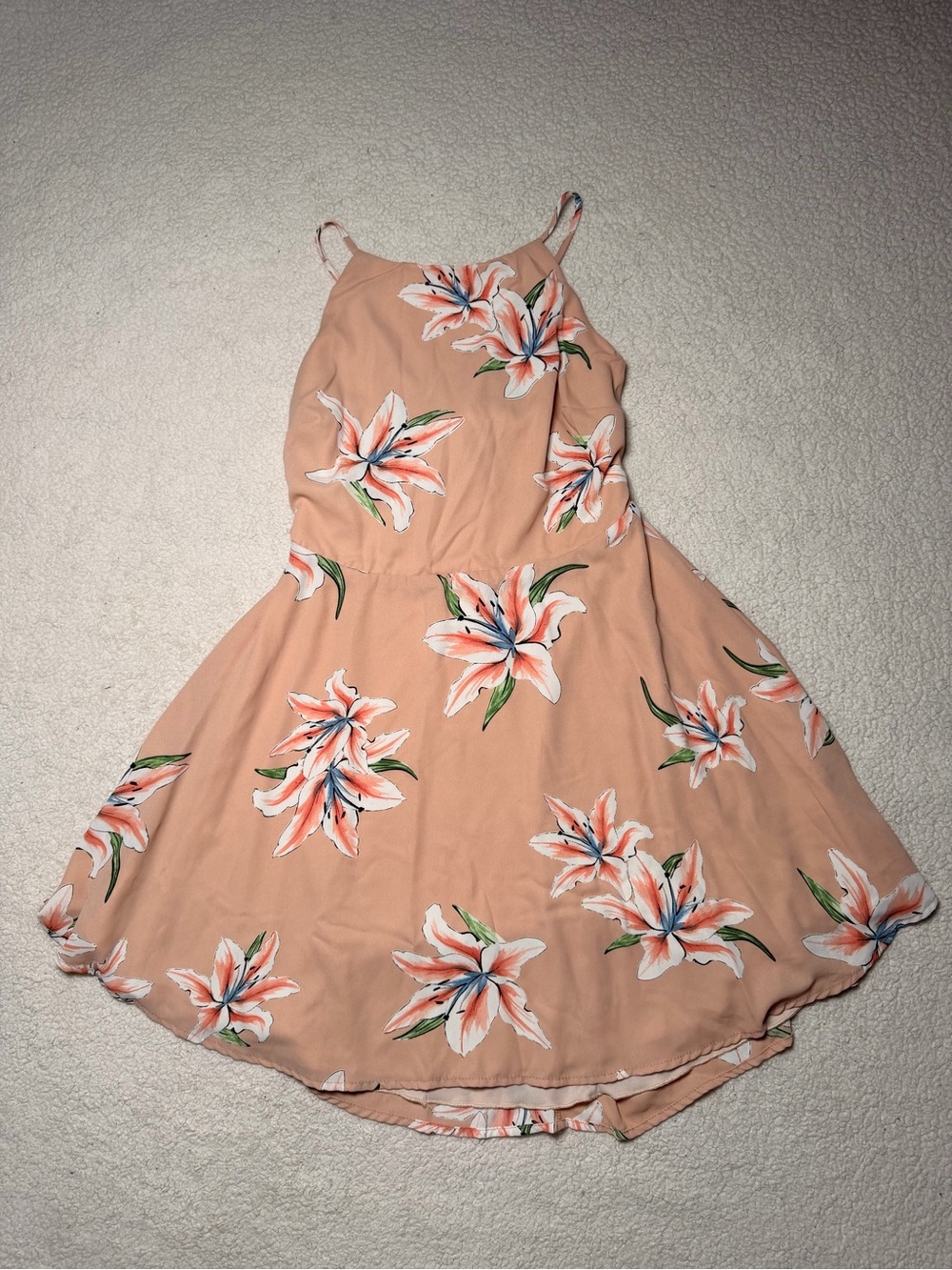 Lulus Nude/pink Lily Dress M